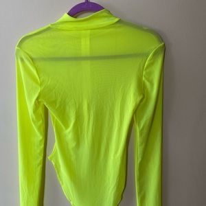 Long Sleeve Neon Green Body suit